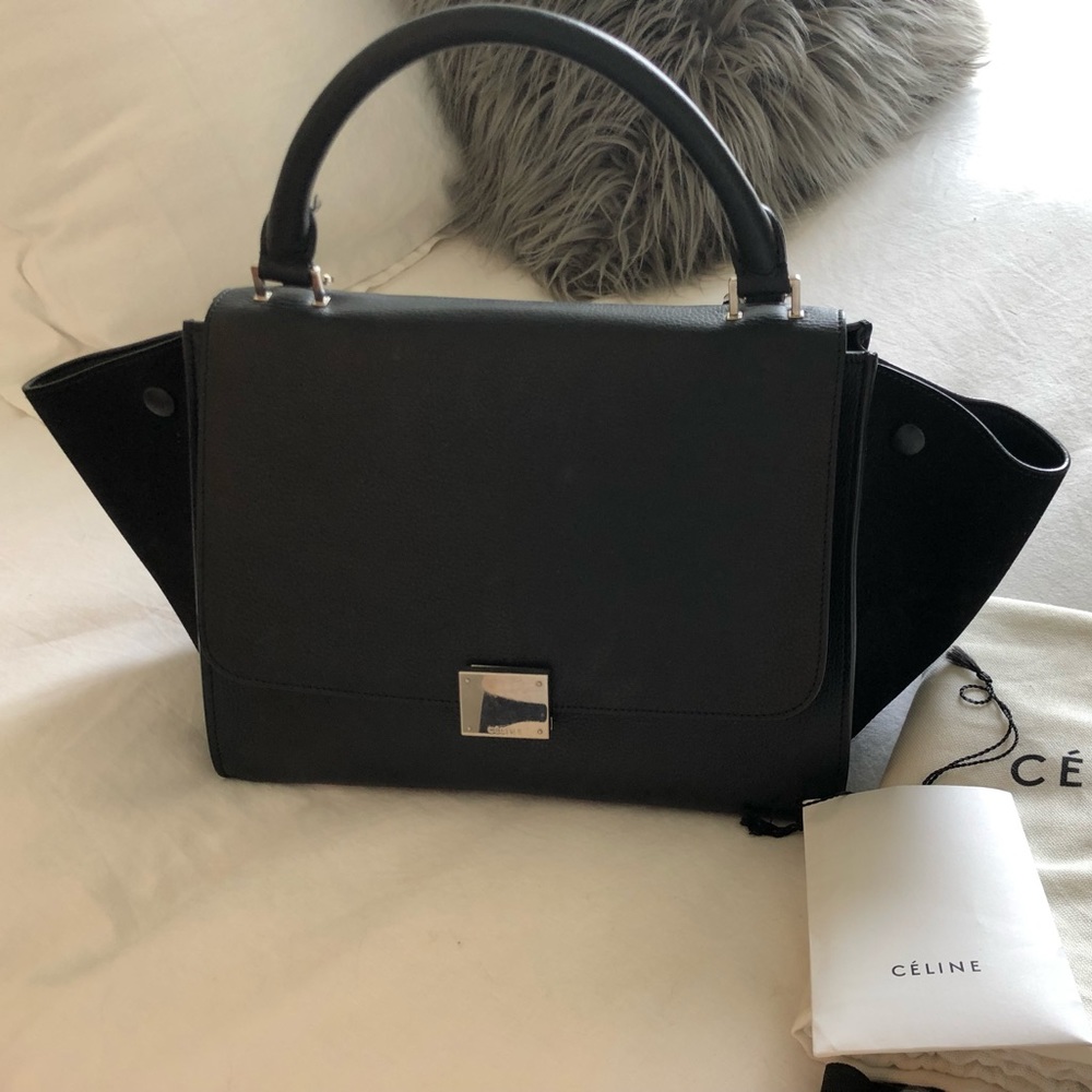 Celine Black Small Trapeze